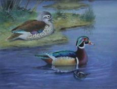 ROBJENT, RICHARD (born 1937) British (AR), Carolina Ducks, watercolour, signed and dated 1984,