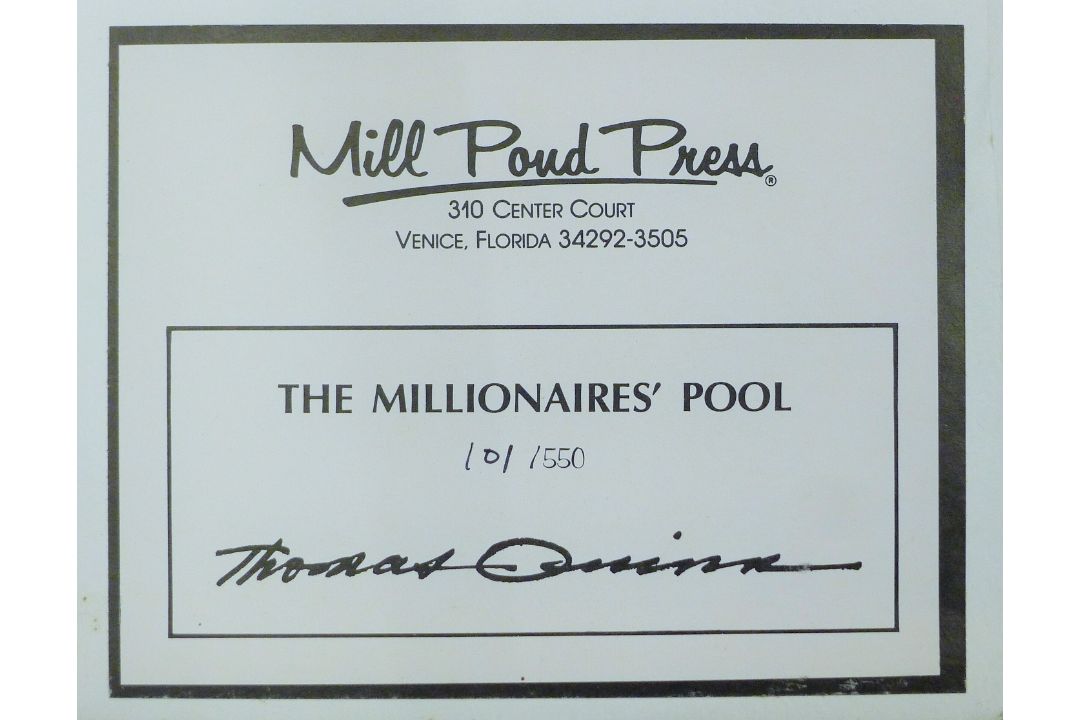 QUINN, THOMAS (born 1938) American, Millionaires Pool, a signed limited edition print, - Image 5 of 5