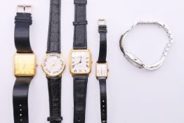 Five wristwatches - (two Philip Mercier, a Pulsar, an Accurist and another). The latter 3.