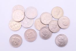 A quantity of crown coins.