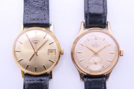 Two gentlemen's wristwatches, a Rotary and a Smiths. The former 3.25 cm wide.