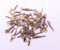 A quantity of watch keys.
