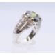 A 10 KT white gold dress ring, possibly set with a tourmaline. Ring size T/U. - Image 3 of 7