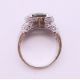 A 10 KT white gold dress ring, possibly set with a tourmaline. Ring size T/U. - Image 6 of 7