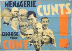CHILDISH, BILLY (born 1959) British (AR), Choose Your C**t, a signed limited edition print,