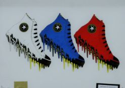 DEATH NYC, (Contemporary) American, 'Triple Colour Converse Sneakers',