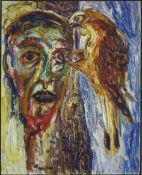 CHILDISH, BILLY (born 1959) British (AR), Soldier's Head With Hawk, a signed limited edition print,