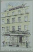 GENTLEMAN, DAVID (born 1930) British (AR), 39 Eaton Square, Belgravia, London SW1, watercolour,