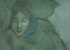 BASS, RAY (20th century) British (AR), Norma Sleeping, pastel, signed, framed and glazed.