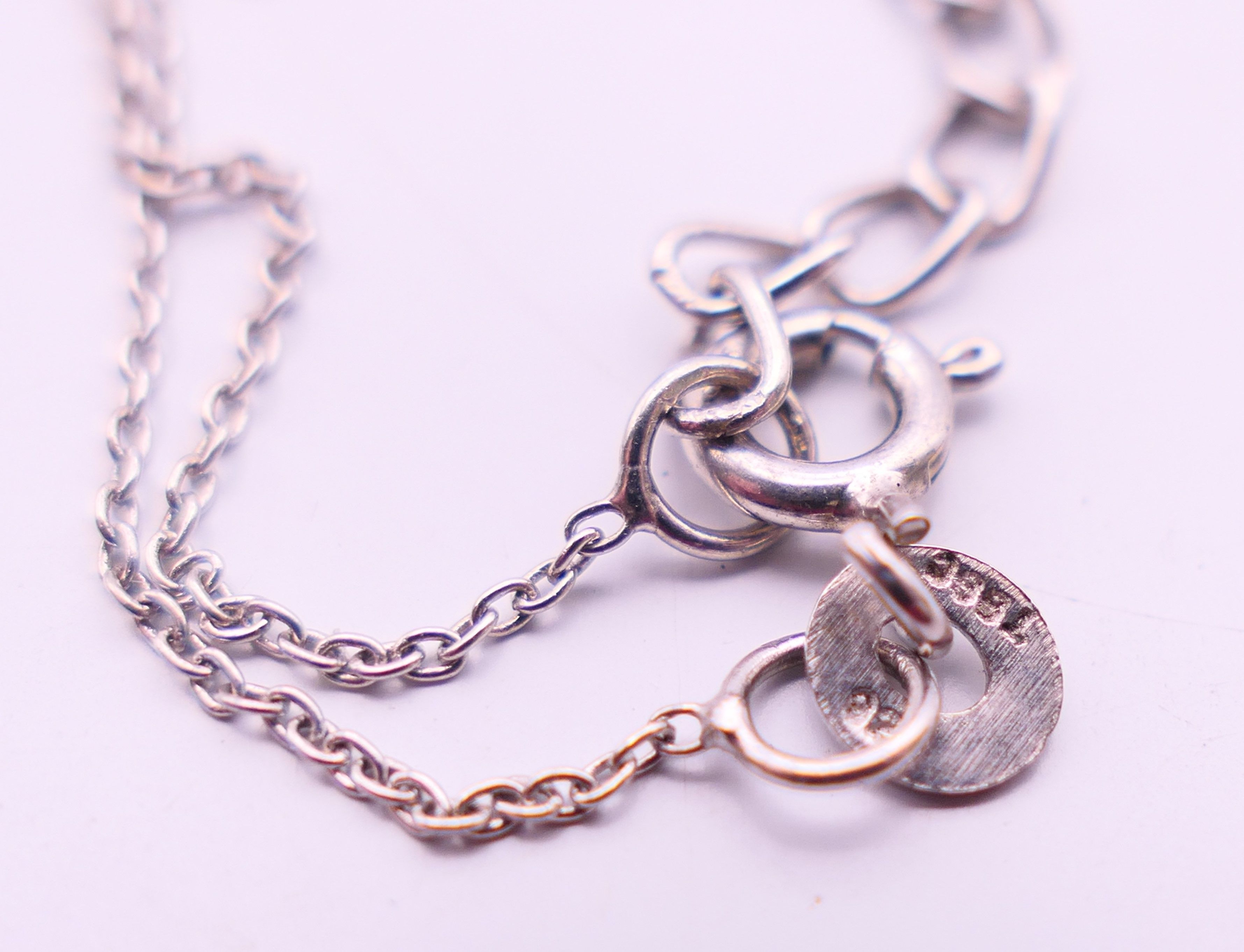 A tanzanite set pendant on chain and a ring. ring size N. - Image 14 of 14