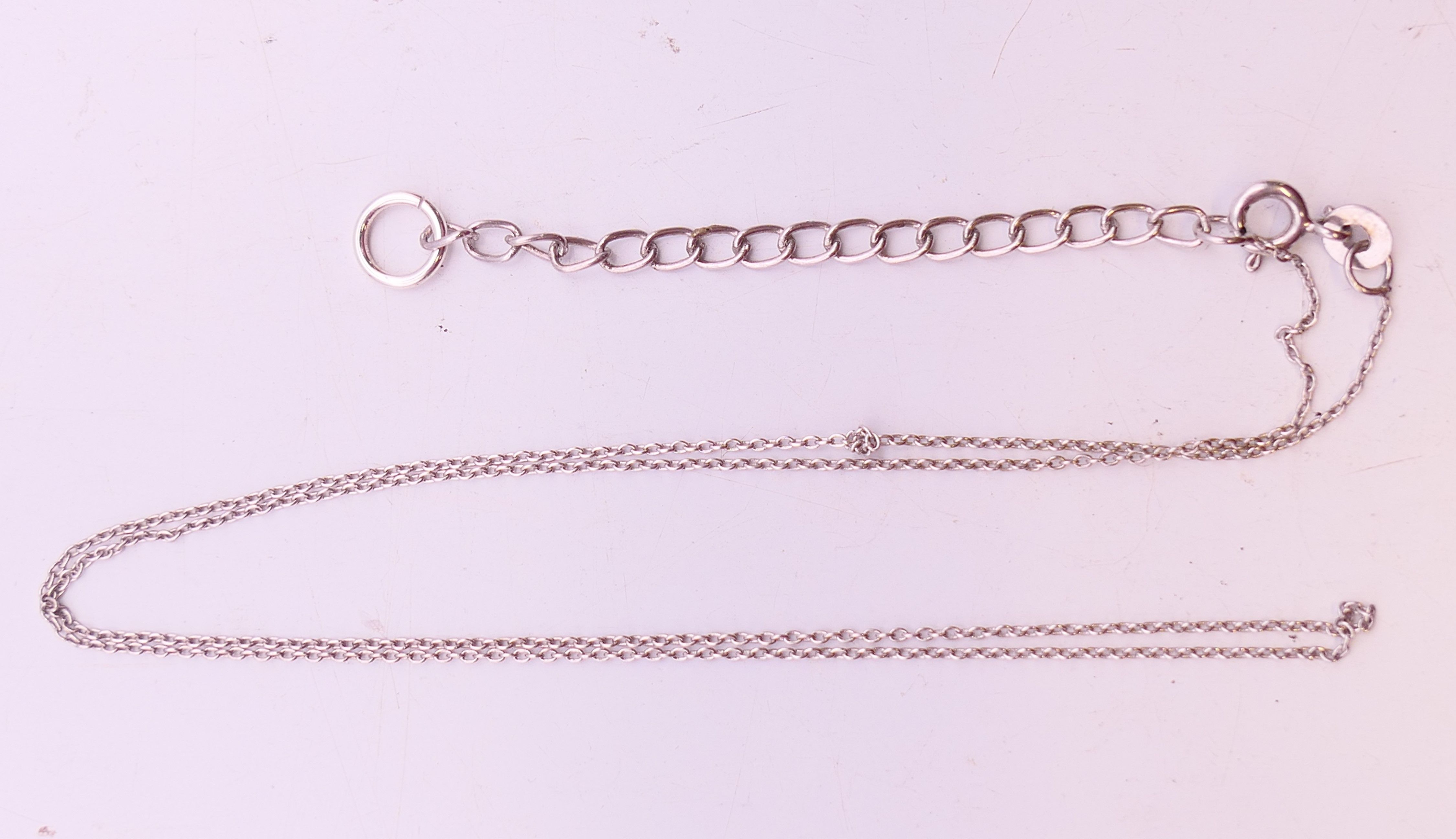 A tanzanite set pendant on chain and a ring. ring size N. - Image 12 of 14