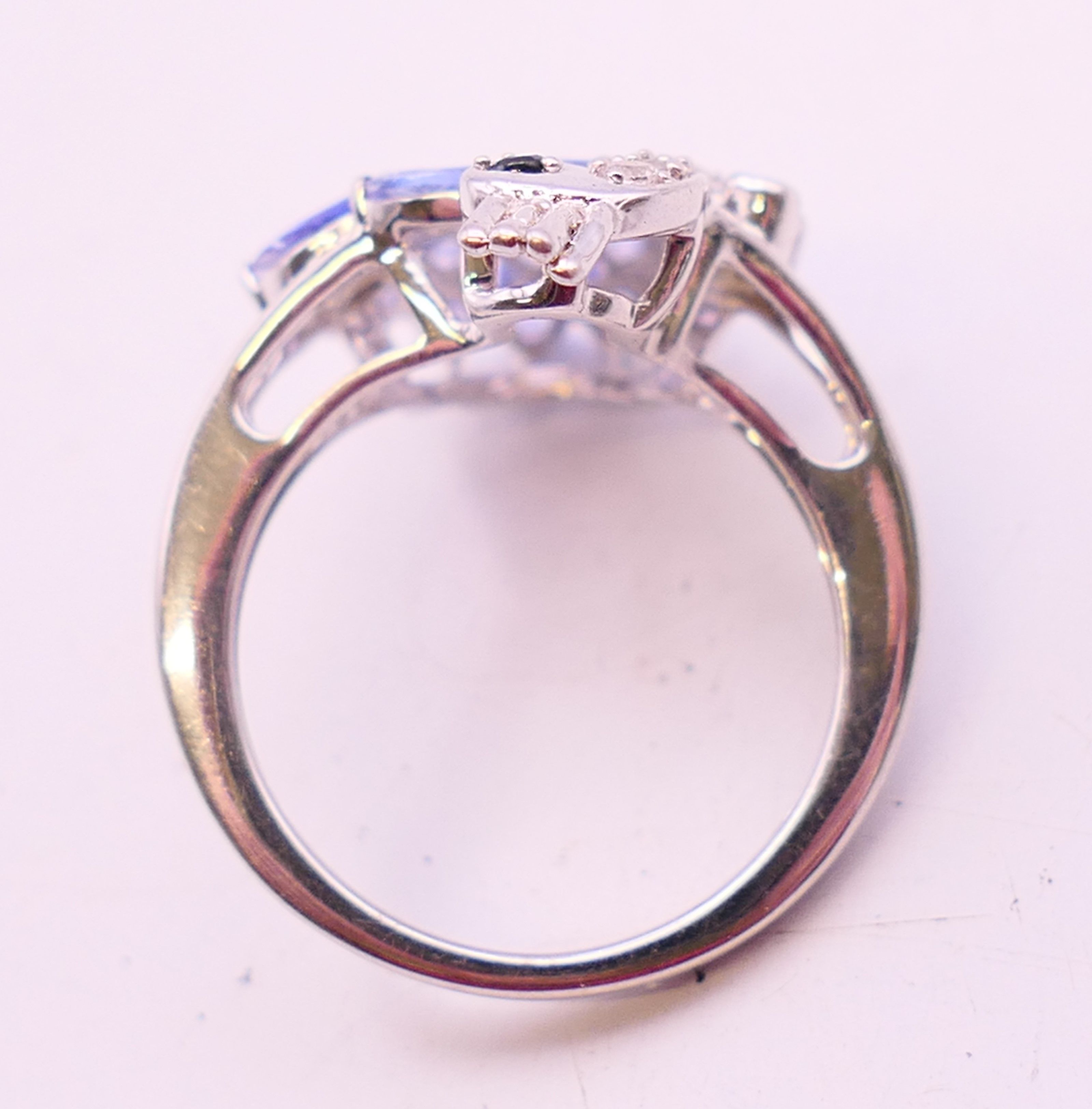 A tanzanite set pendant on chain and a ring. ring size N. - Image 6 of 14