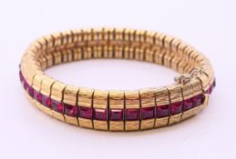 An American costume bracelet by Ciner. 18.5 cm long.