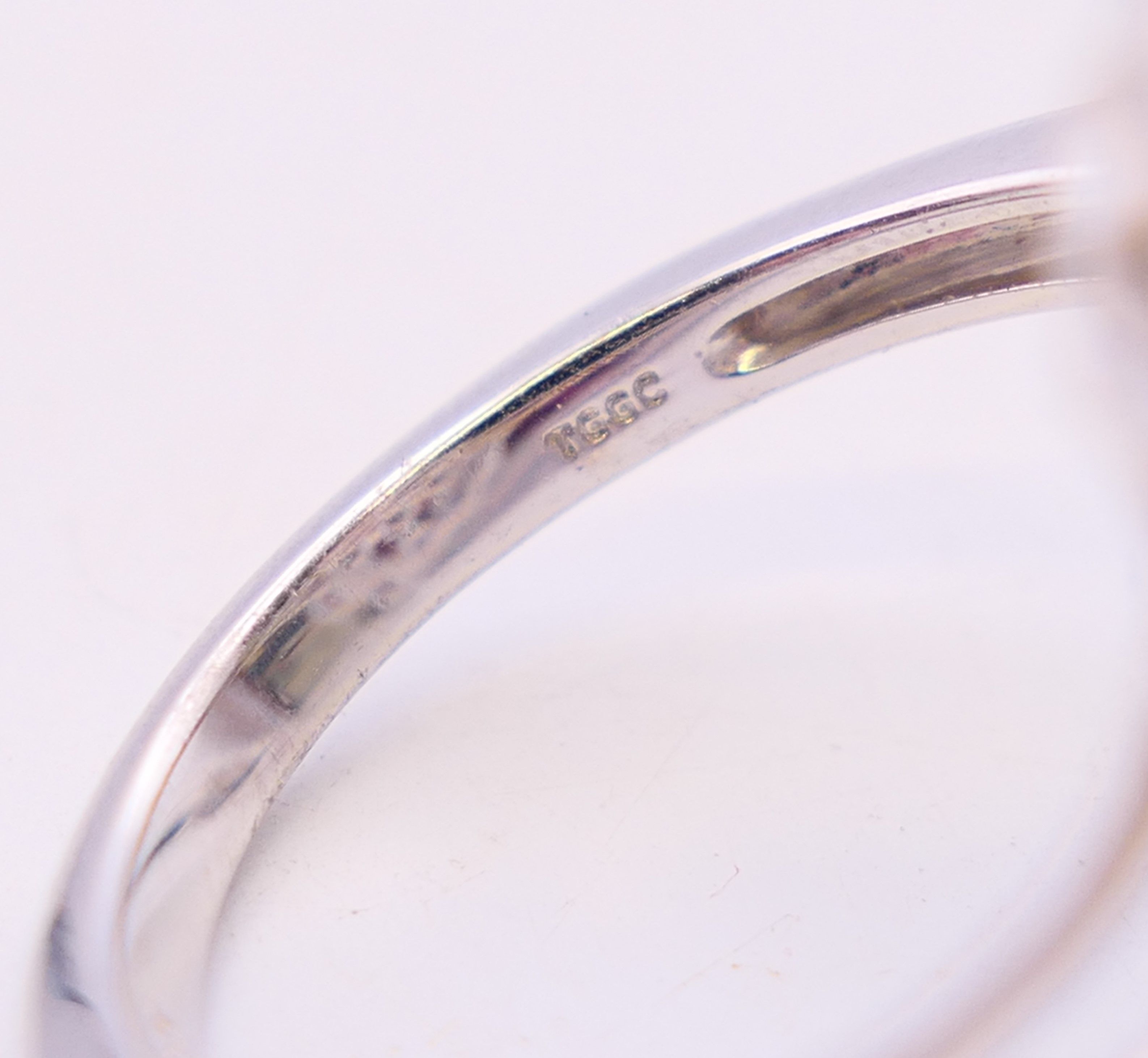 A tanzanite set pendant on chain and a ring. ring size N. - Image 5 of 14