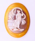 An antique cameo, later mounted as a brooch, 6.