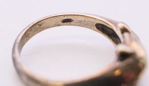 Eight silver rings. Various sizes.