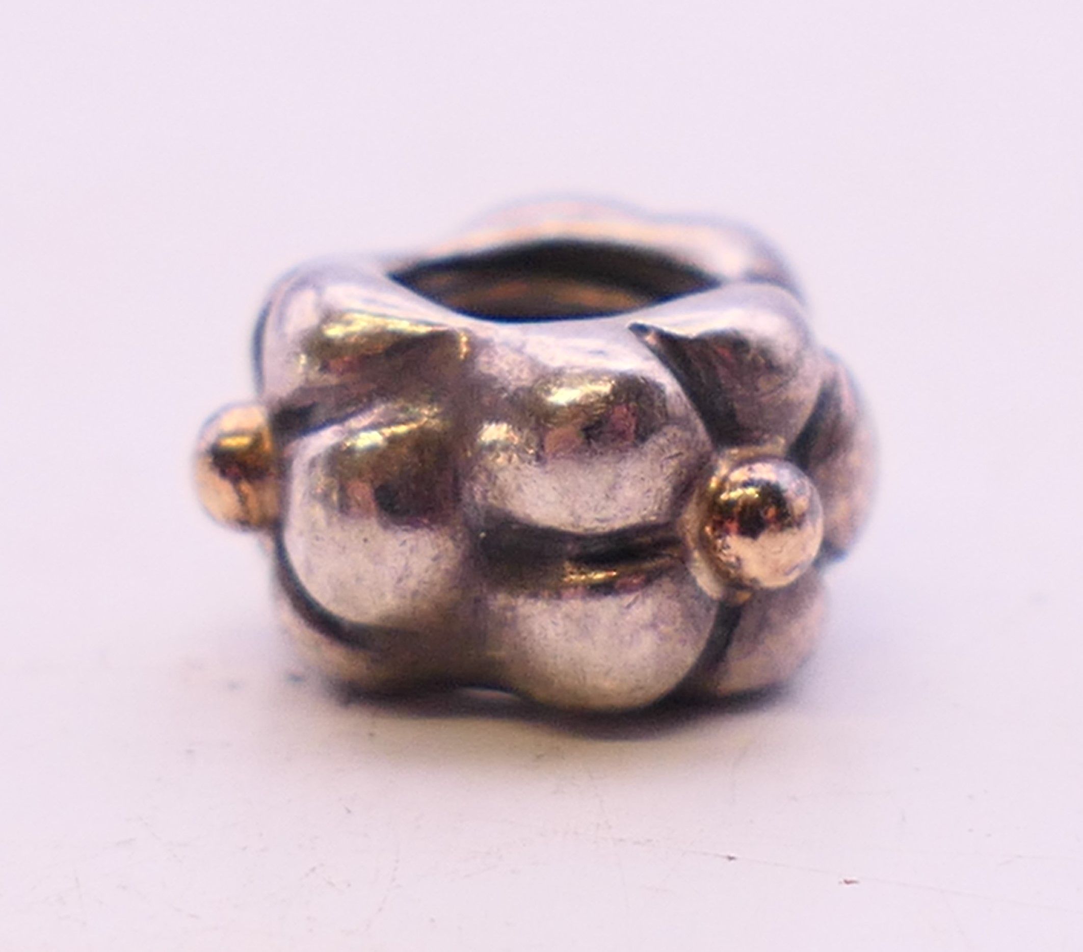 A boxed silver Pandora ring with four silver Pandora charms. Ring size L. - Image 8 of 16