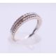 An 18 K white gold and diamond two-row ring. Ring size M. - Image 3 of 5