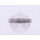An 18 K white gold and diamond two-row ring. Ring size M. - Image 2 of 5