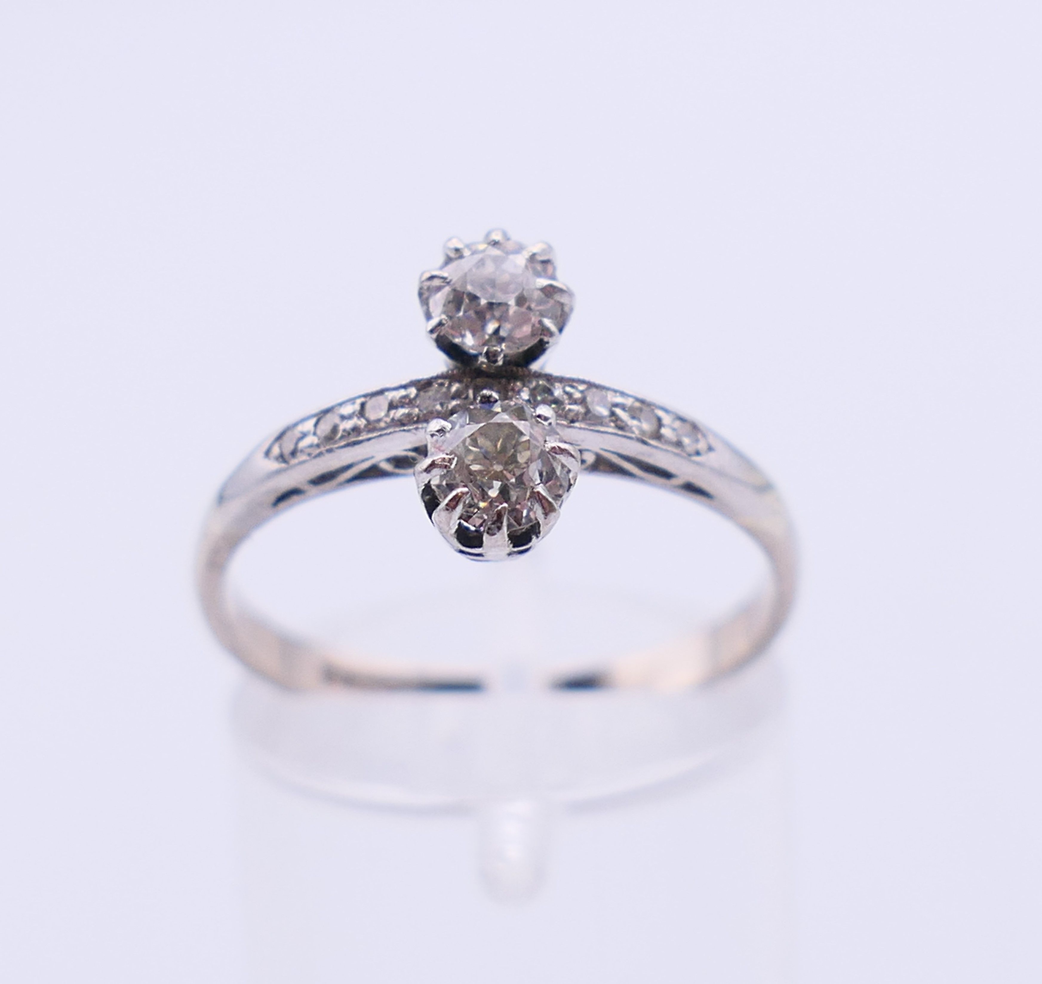 An 18 K white gold and diamond ring (ring size P/Q and 3. - Image 8 of 10