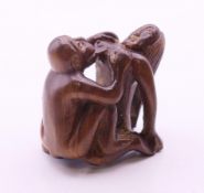 A erotic netsuke. 4.5 cm high.