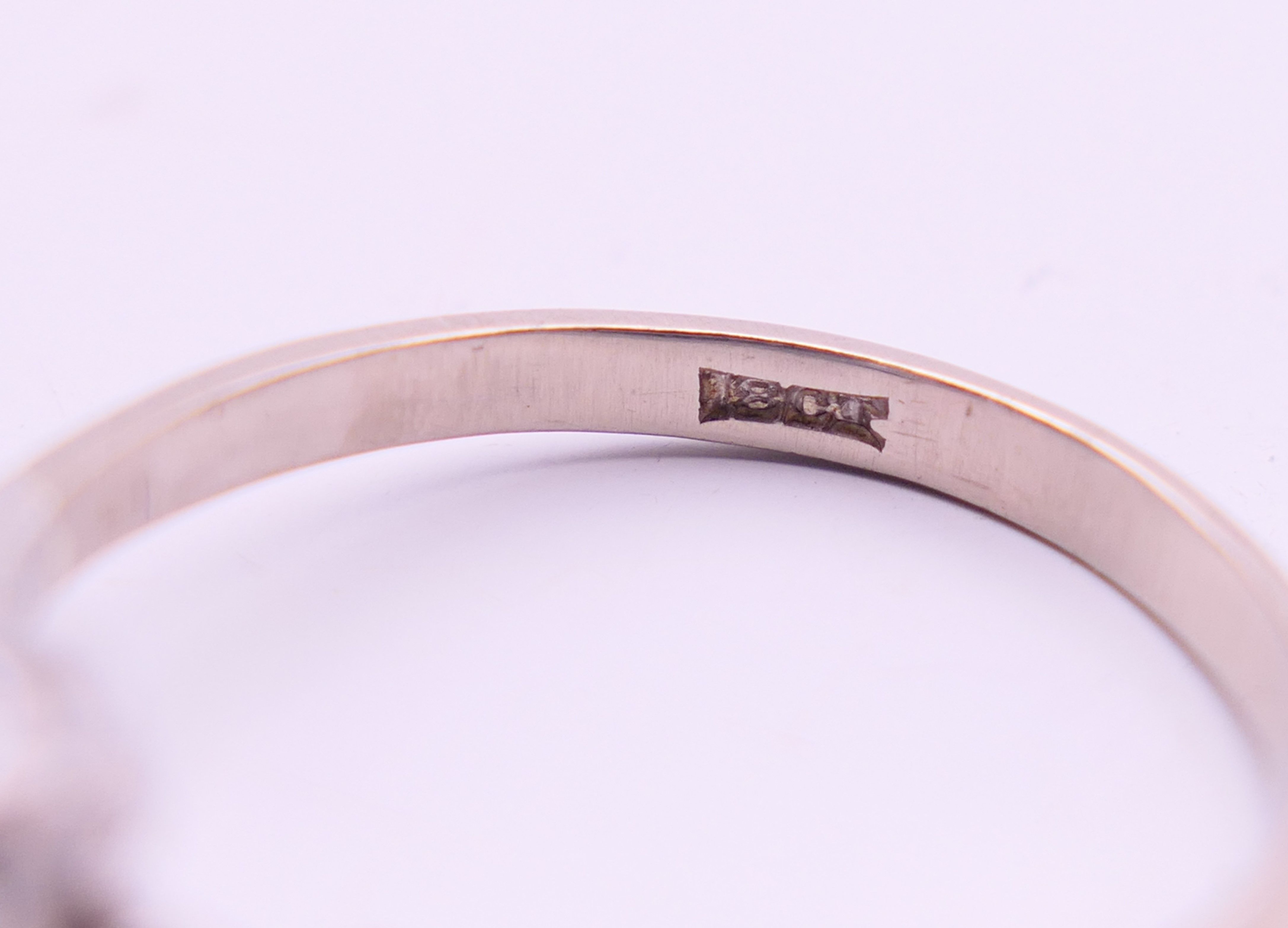 An 18 K white gold and diamond ring (ring size P/Q and 3. - Image 10 of 10