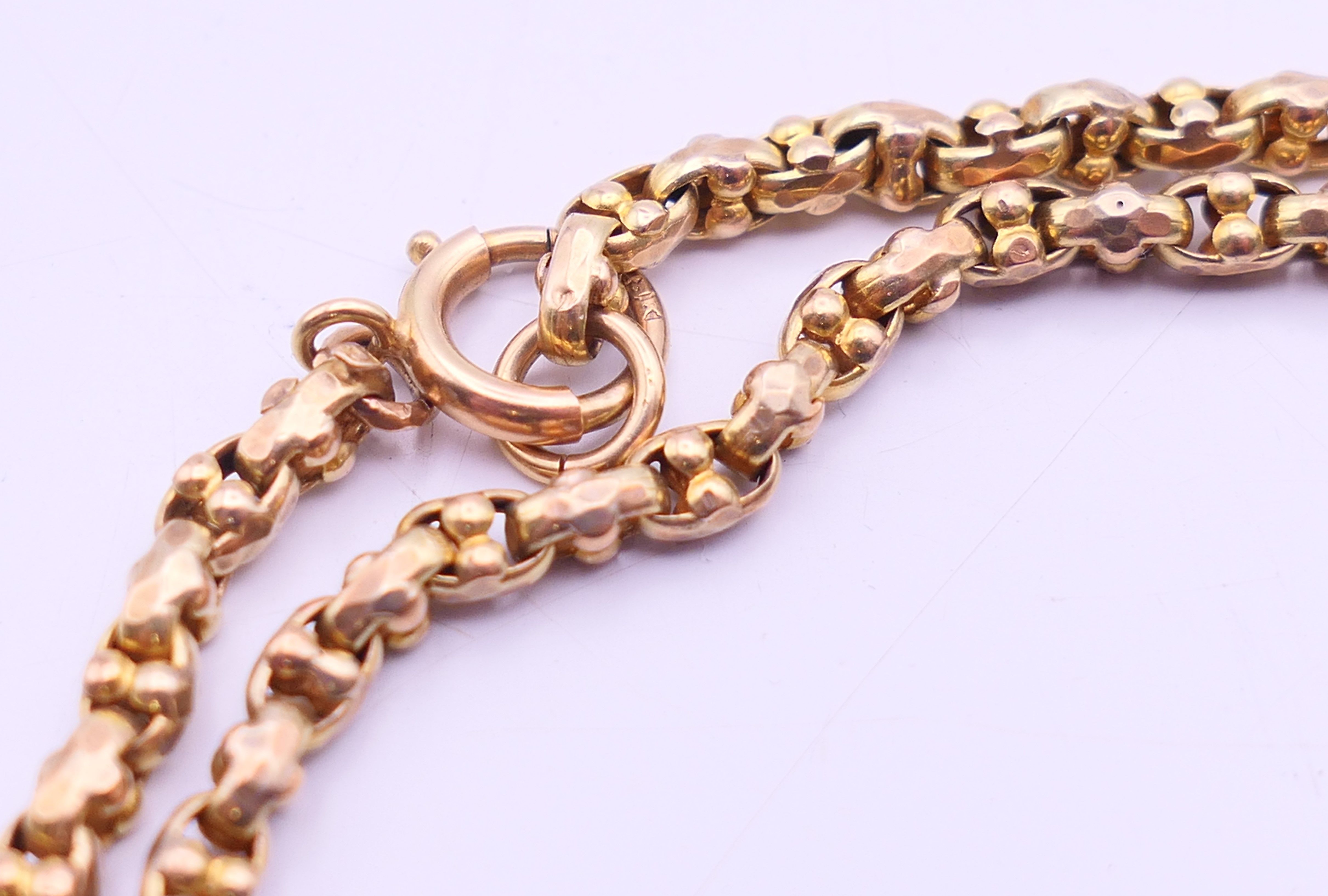 A 9 ct gold necklace. 76 cm long. 21.2 grammes. - Image 3 of 5