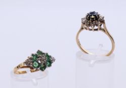 Two 9 ct gold rings. 5.7 grammes total weight.