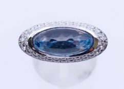 A Chopard topaz and diamond ring,