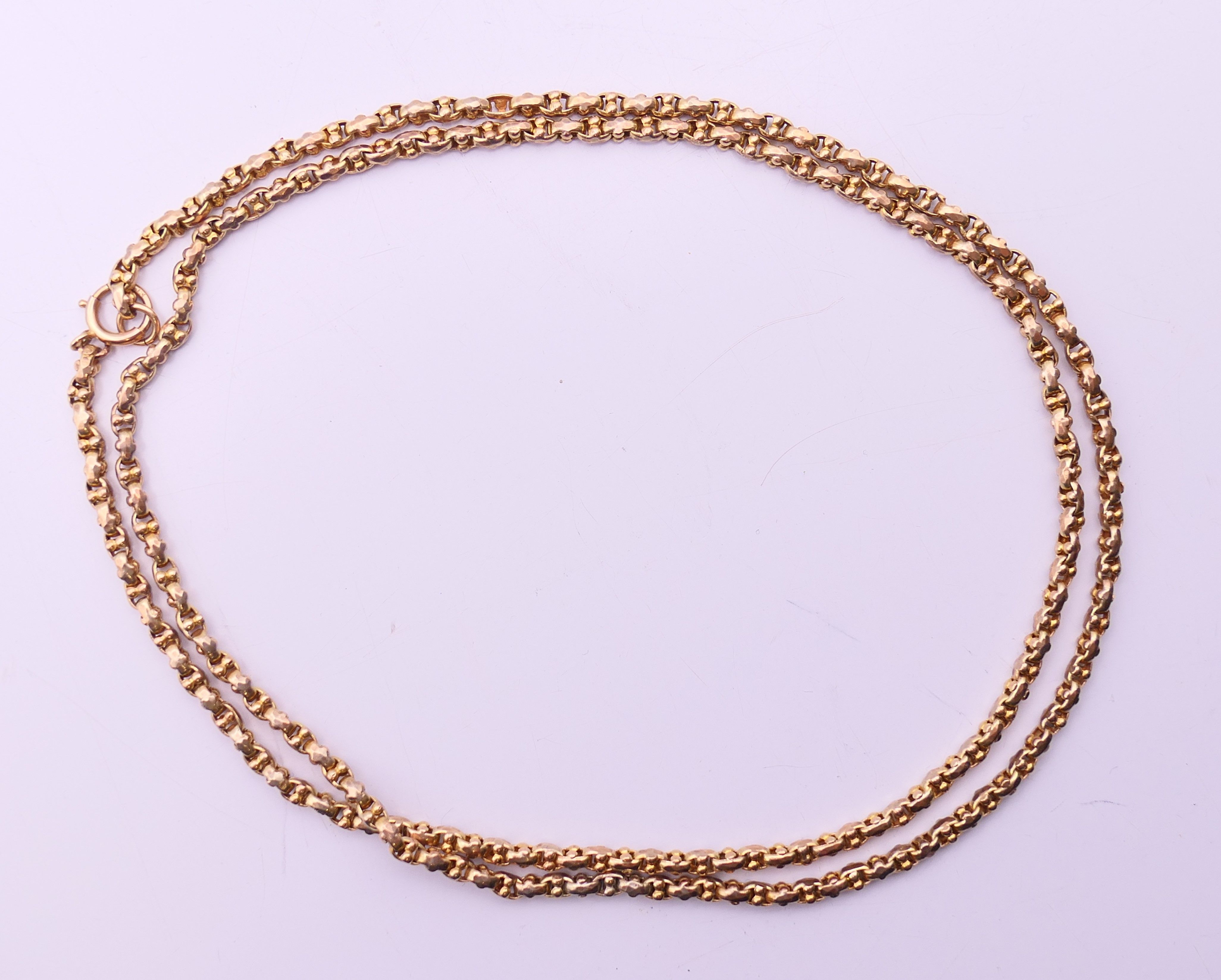 A 9 ct gold necklace. 76 cm long. 21.2 grammes. - Image 4 of 5