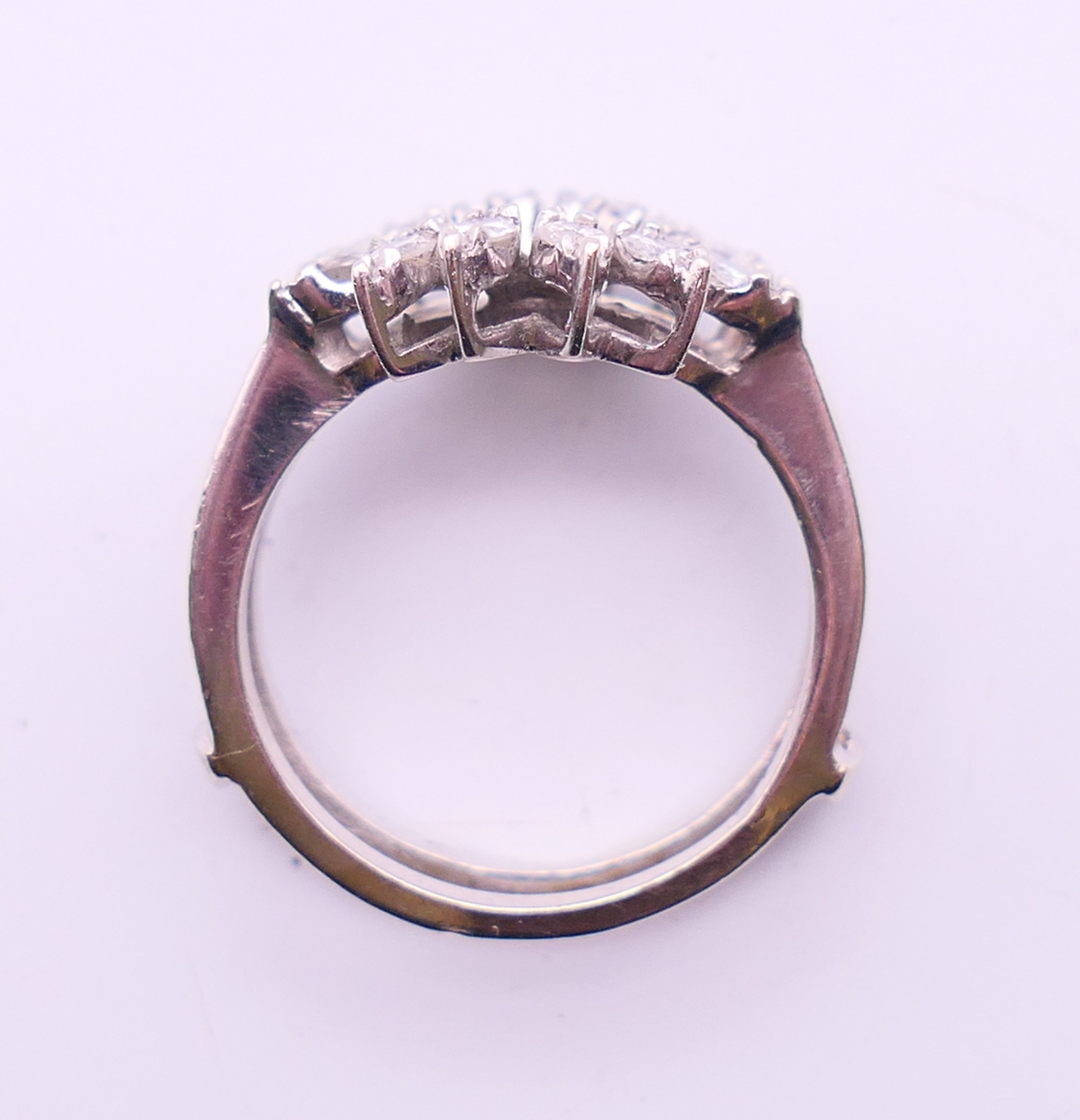 An 18 K white gold and diamond ring (ring size P/Q and 3. - Image 6 of 10