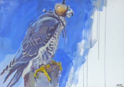 HASLEN, ANDREW (born 1951) British (AR), Tassa in the Mews, acrylic on card, signed. 70 x 100 cm.