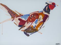 HASLEN, ANDREW (born 1951) British (AR), Cock Pheasant, acrylic on card, signed. 50 x 70 cm.