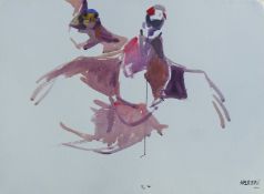 HASLEN, ANDREW (born 1951) British (AR), Tassa's Story, acrylic on card, signed. 56 x 76 cm.