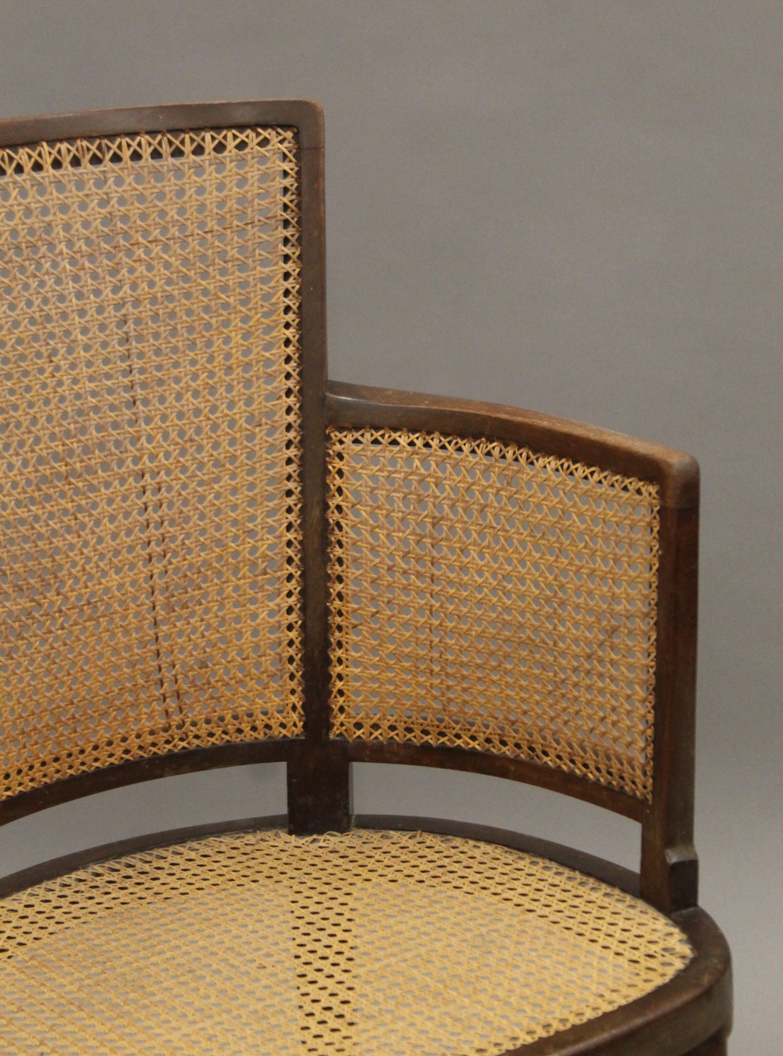 An early 20th century bergere chair. 54 cm wide. - Image 3 of 4