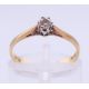 An 18 ct gold, diamond solitaire ring. 1.5 grammes total weight. Ring size K. - Image 2 of 6