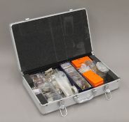 A coin collection in a case. The case 40 cm wide.