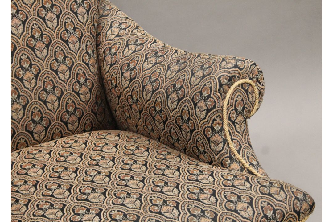 A Victorian upholstered armchair. 85 cm wide, 91 cm high, 81 cm deep overall, seat 59 cm deep. - Image 3 of 4