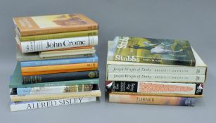 A box of books pertaining to British Art.