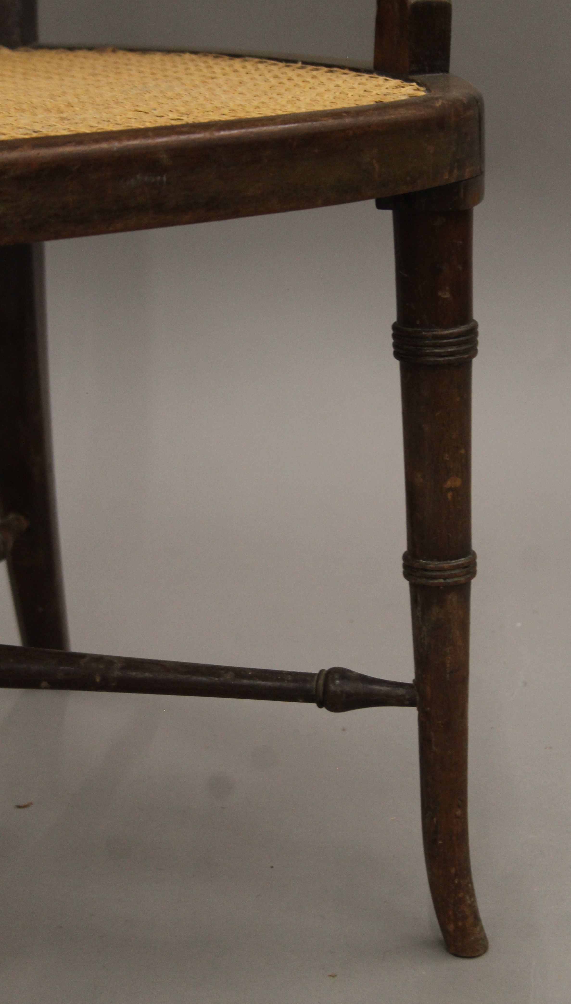 An early 20th century bergere chair. 54 cm wide. - Image 4 of 4