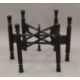 An Eastern brass-topped folding table. 75 cm diameter. - Image 5 of 5