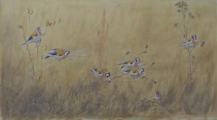 DILLON, NICOLAS (born 1966) New Zealand (AR), Goldfinches, acrylic, signed and dated 1991.