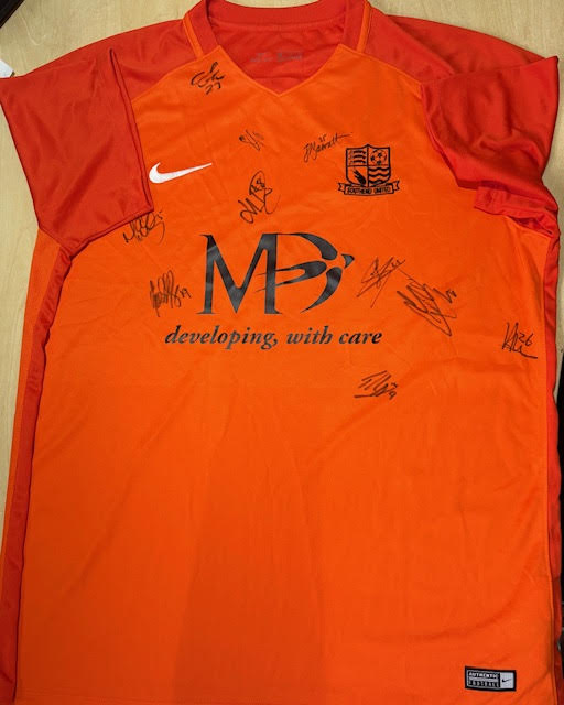 A signed Southend football shirt