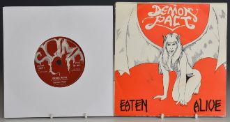 Demon Pact - Eaten Alive (PACT 1) record appears Ex, cover through at bottom