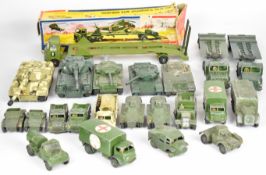 A collection of Dinky Toys vintage diecast model military vehicles to include Centurion Tank,