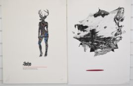 Two signed limited edition screen prints including 30/30 'Soho', 70 x 50cm