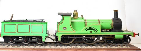 LSWR or similar 5 inch gauge live steam 4-4-0 tender locomotive with copper boiler, Stephenson's