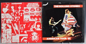 The Rolling Stones - American Tour '81 three album boxset, records appear VG, together with Some