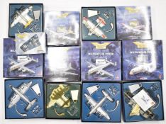 Six Aviation Archive 1:144 scale diecast model military aeroplanes together with a 'Little