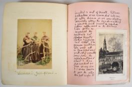 Edwardian album or diary relating to a trip to Holland, the first page beginning at Liverpool street